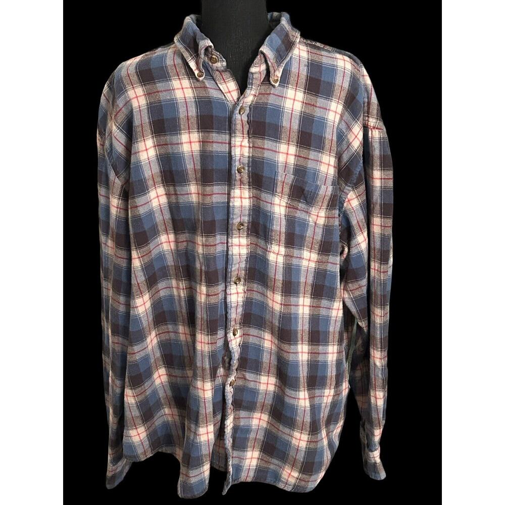 G.H. Bass & Co. Shirt, Men's Size XXL, Plaid, Button Up Long Sleeve